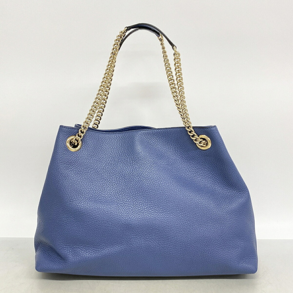GUCCI Authentic Blue Leather Shoulder Bag - Picture 9 of 9